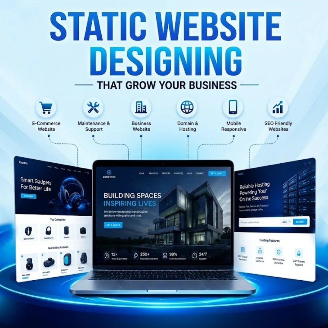 Static website design preview