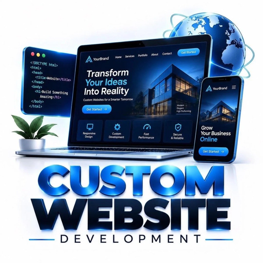 Custom website design tailored to business goals by WEBBIZ INTERNATIONAL